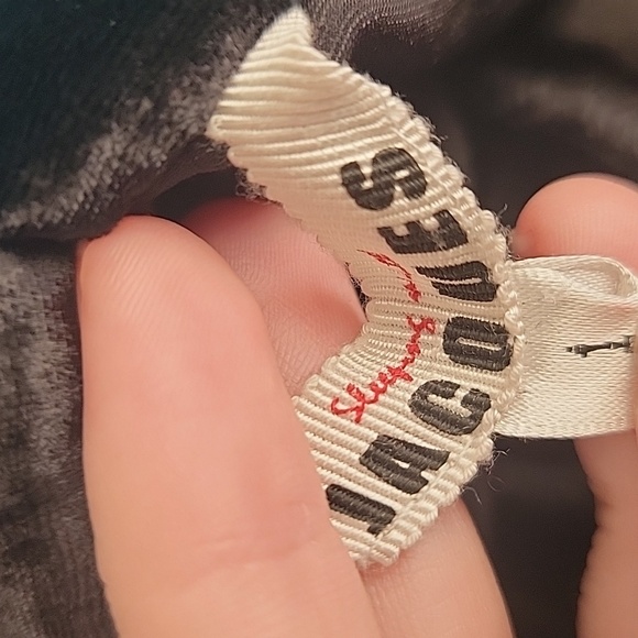 Sleeping with Jacques Velvet Bottoms in Black 1 Small - Picture 6 of 6